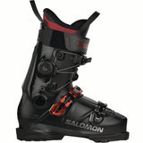 SPROALPHACBOA120-Black and red Salomon ski boot on a white background