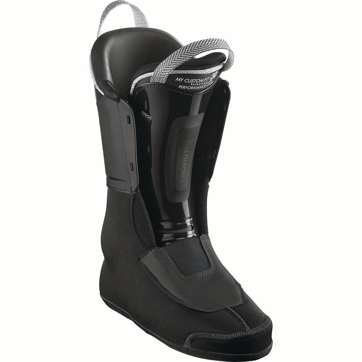 SPROSUPRA100-Salomon ski boot on a white background