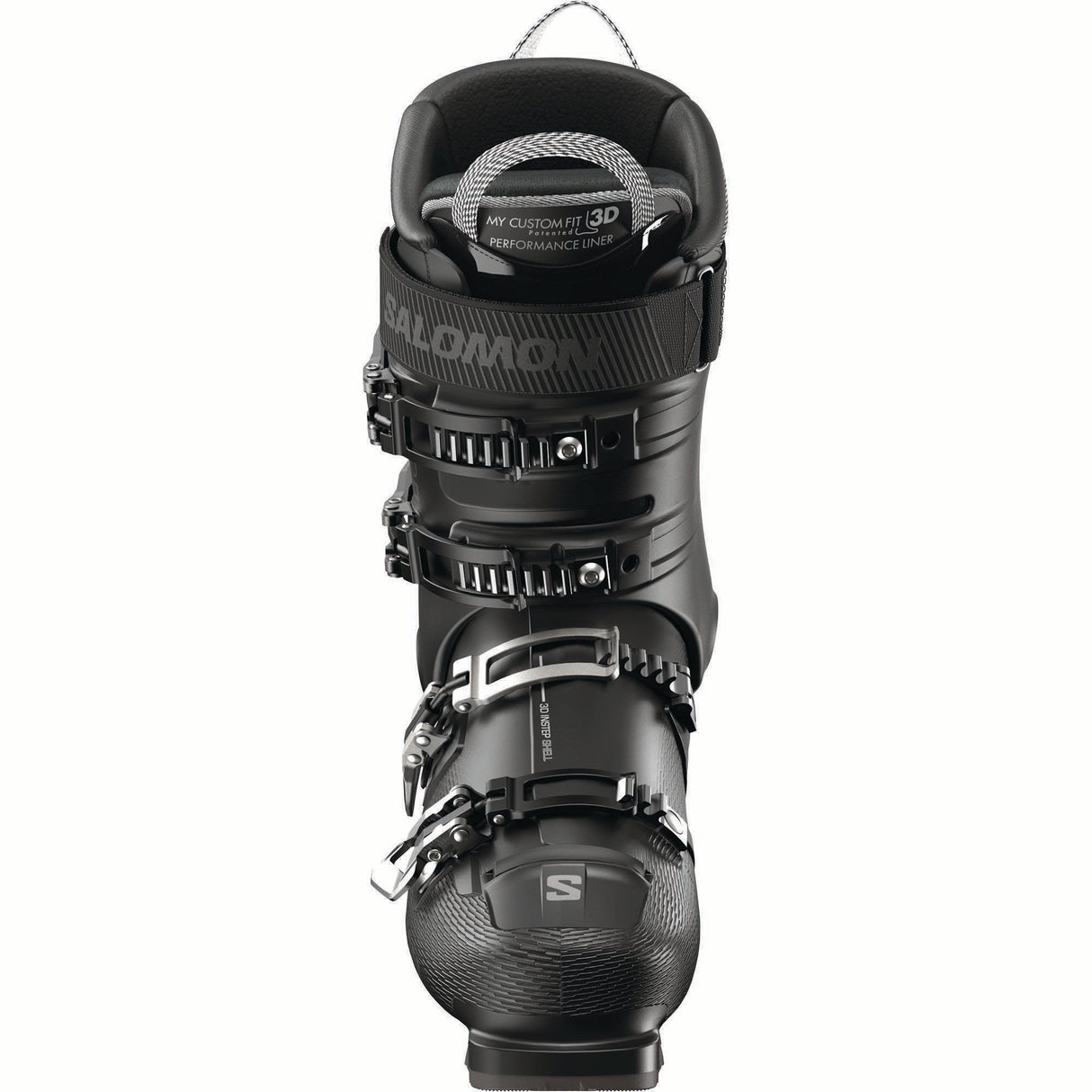 SPROSUPRA100-Salomon ski boot on a white background