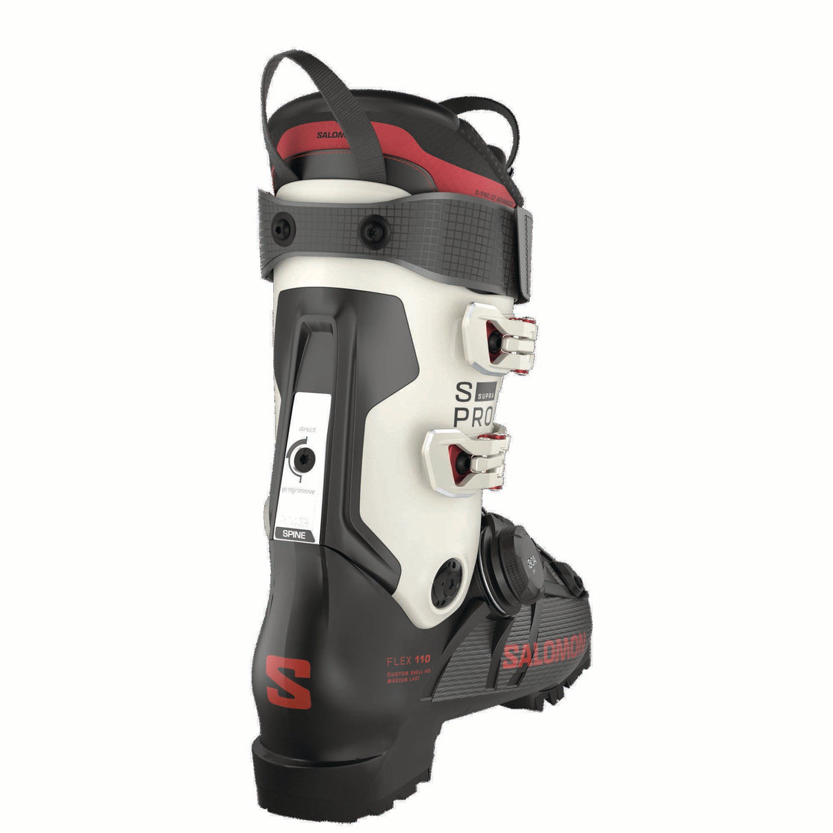 SPROSUPRASBOA110-Salomon ski boot on a white background