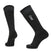 Full Cushion Logo Snow Sock-Black socks with a brand logo on a white background
