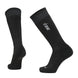 Full Cushion Logo Snow Sock-Black socks with a brand logo on a white background
