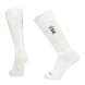 Full Cushion Logo Snow Sock-White socks with a brand logo on a white background