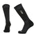 Light Cushion Logo Snow Sock-Black socks with a brand logo on a white background