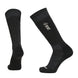 Light Cushion Logo Snow Sock-Black socks with a brand logo on a white background