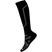 Ski Full Cushion OTC Sock-Black knee-high sock with gray pattern on a white background