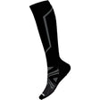 Ski Full Cushion OTC Sock-Black knee-high sock with gray pattern on a white background