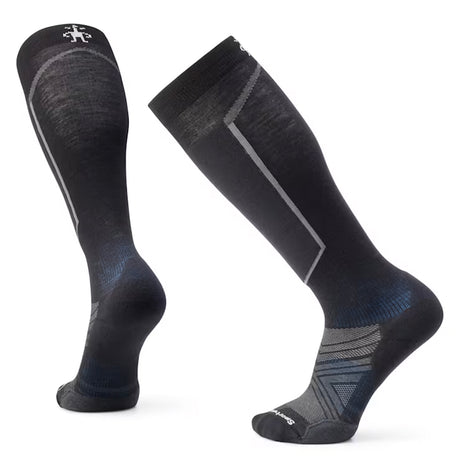 Ski Zero Cushion Extra Stretch HV- Pair of black and gray knee-high socks on a white background