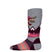 Wintersport Full Cushion Mountain Moose OTC Kids Sock-Gray sock with colorful mountain and bear design on a white background