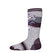Wintersport Full Cushion Gondola OTC Kids Sock-Gray and purple sock with abstract design on a white background