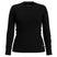 Classic Thermal Merino Base Layer Crew-Black long-sleeve shirt on a white background