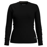 Classic Thermal Merino Base Layer Crew-Black long-sleeve shirt on a white background