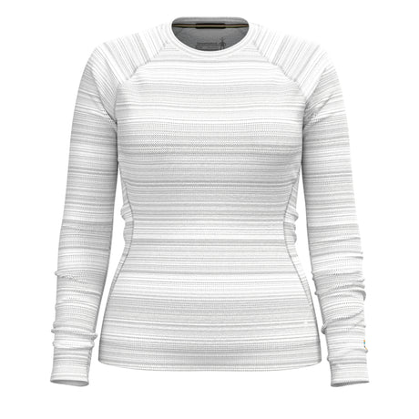 Classic Thermal Merino Base Layer Crew-White textured long-sleeve shirt on a white background
