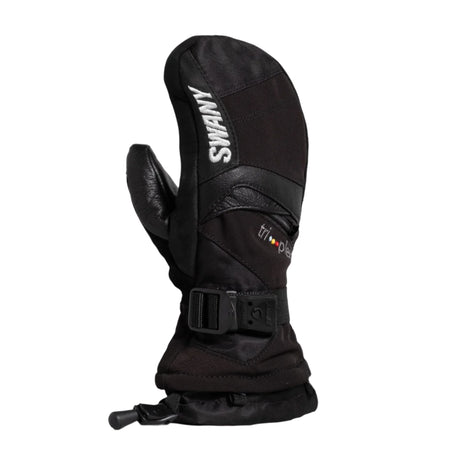  X-Change Jr Mitt-Black ski glove with visible branding on a gray background