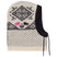 SagaKnitBalaclava- Cream, black, and hot pink balaclava on a white background