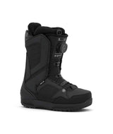 Sage- Black snowboard boot on a white background