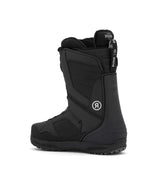 Sage- Black snowboard boot on a white background