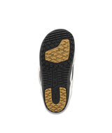 Sage- Black and white snowboard boot on a white background