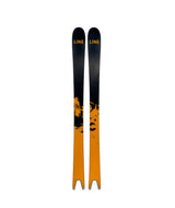 Sakana-Pair of skis with colorful design on a white background