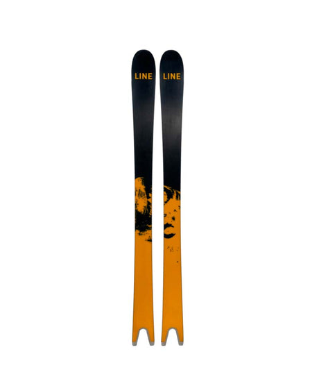 Sakana-Pair of skis with colorful design on a white background