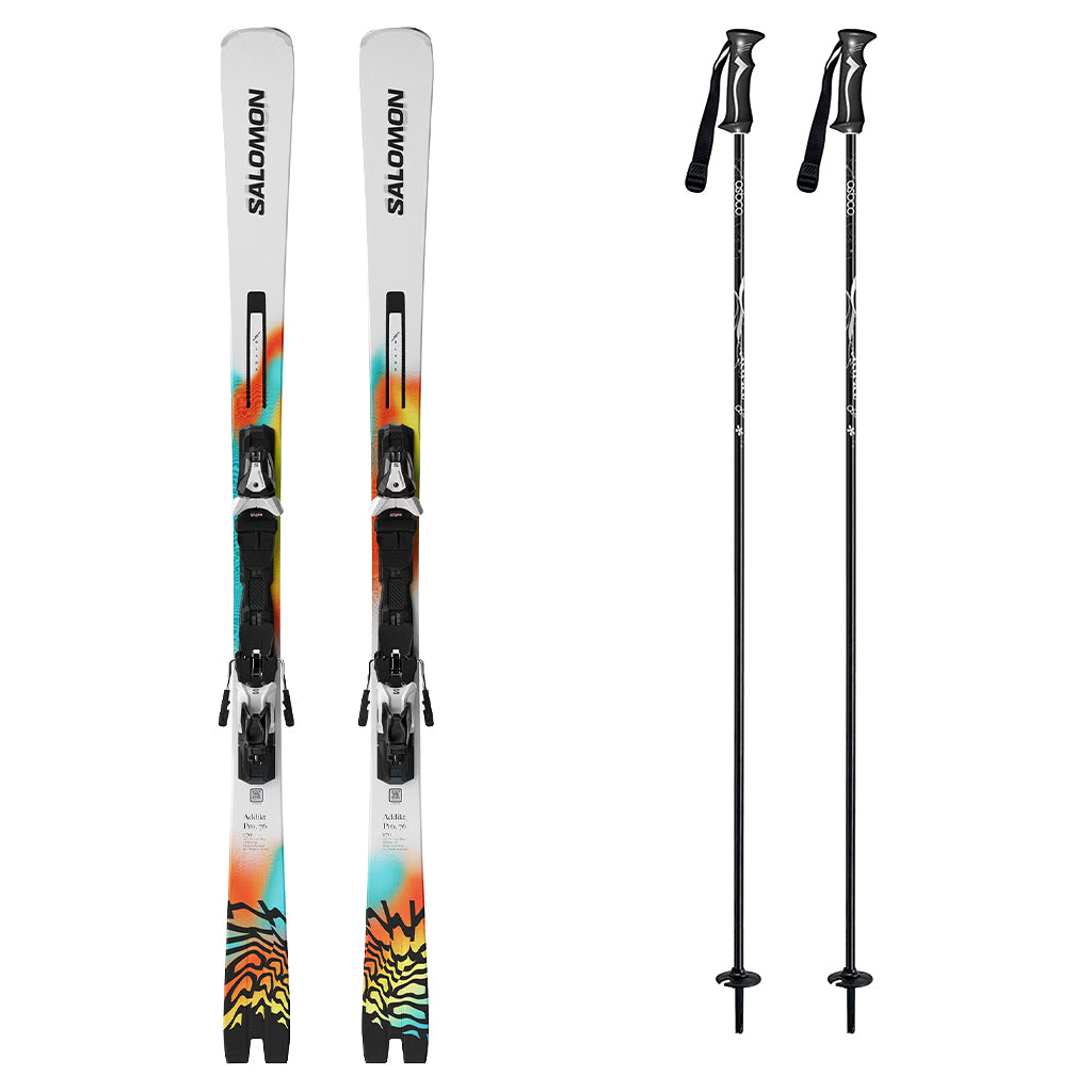 Salomon Addikt Pro 76 Skis 2027 with MI12 GW System Bindings Ski Package