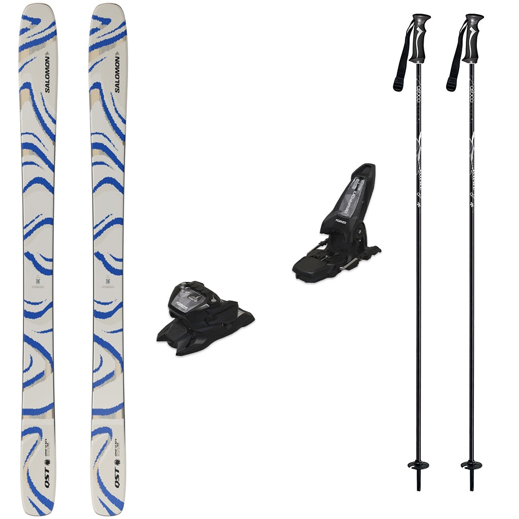 Salomon QST 106 Skis 2027 with Marker Griffon 13 Bindings Ski Package (Almond Milk)