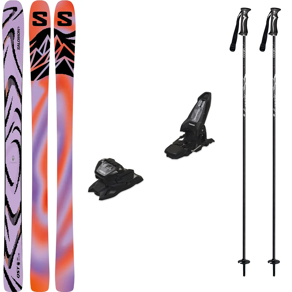 Salomon QST 94 Skis 2027 with Marker Griffon 13 Bindings Ski Package (Lilac/Black/Fusion)