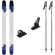 QSTEcho-Ski set with two skis, ski boots, and ski poles on a white background