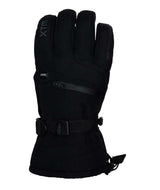 SamuraiGlove-A single black outdoor glove with a wrist strap and zipper pocket, shown against a plain white background. The brand name 'XTM' is visible on the back of the hand and near the wrist.