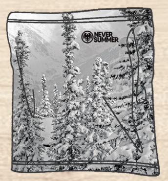 Never Summer Snowy Trees Double Layer Neck Tube 2024
