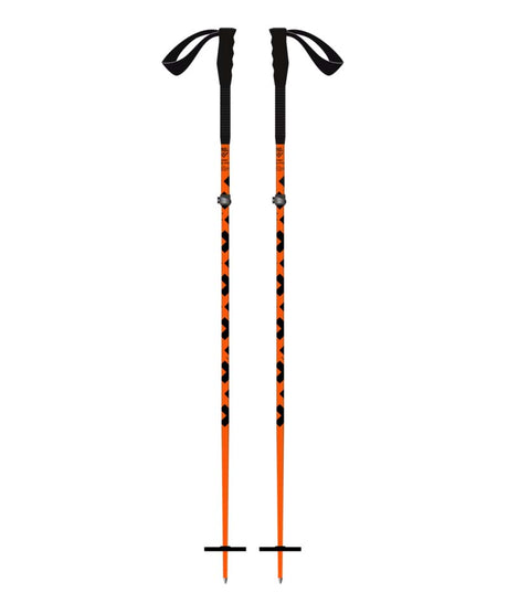 SectorPole-Orange and black ski poles shown on a white background