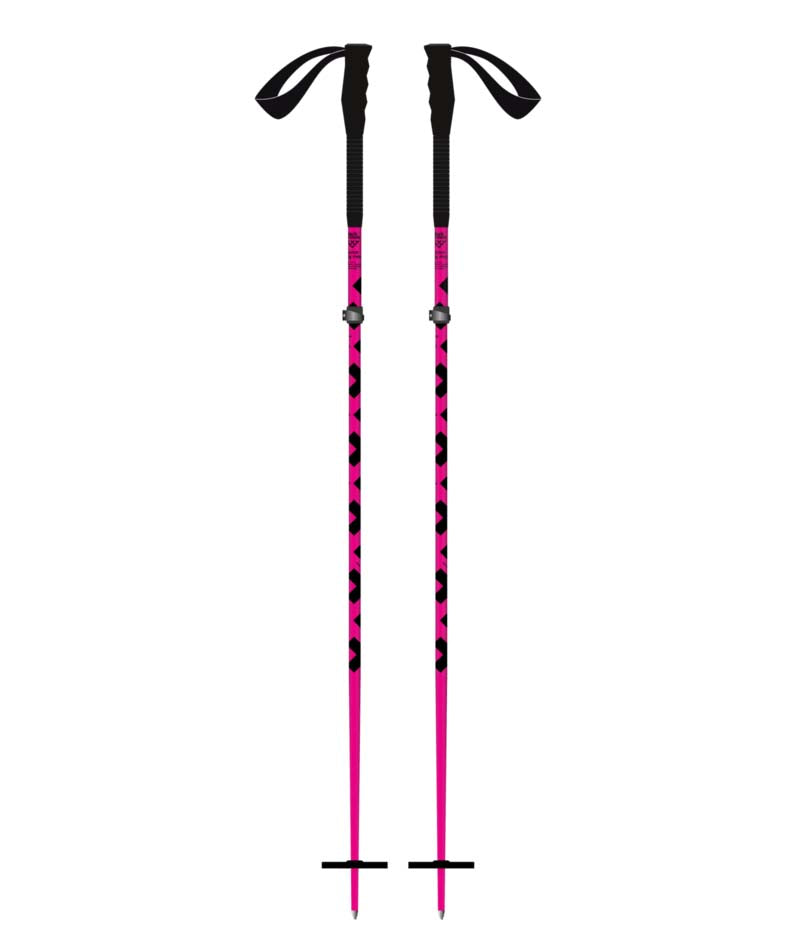 SectorPole-Pink and black ski poles shown on a white background