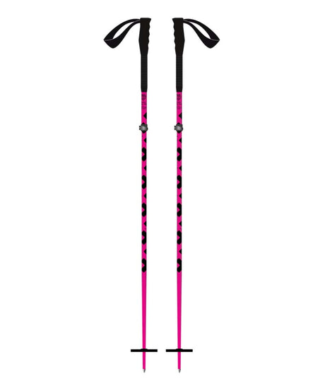 SectorPole-Pink and black ski poles shown on a white background