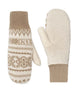 SelmaKnitMittens-Pair of knit mittens with a patterned design on a white background