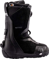 SentinelStep-OnBOA-Black snowboard boot with visible brand logo on a white background