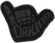 ShakaStomp- Black stomp pad on a white background