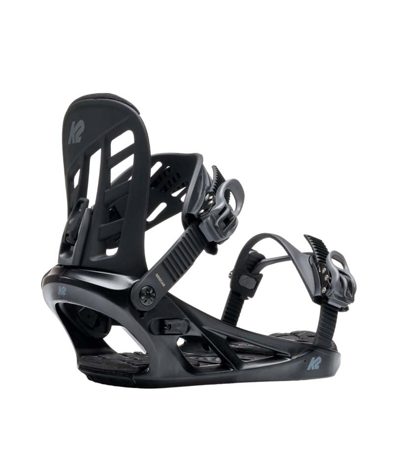 Sidecar- Black snowboard binding on a white background