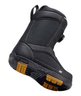 SidecarBoot- Black snowboard boot on a white background
