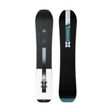 Sight- Black multi colored snowboard on a white background 