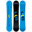 SkateBanana- Two views of a snowboard with different designs on a white background