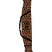 SkiBag-A long, narrow leopard-print carrying case or bag with black straps and a black central logo, shown on a plain white background.