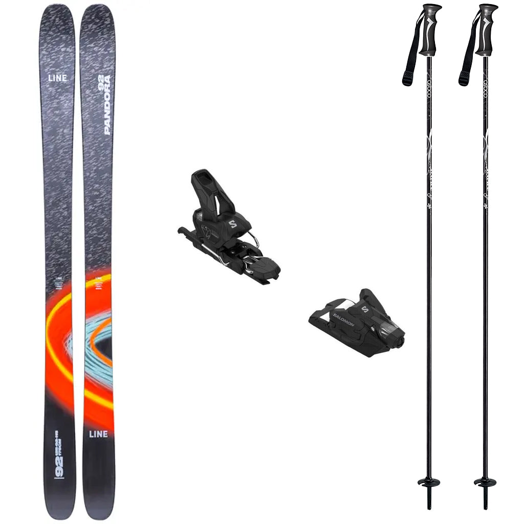 Line Pandora 92 Skis 2026 with Salomon Strive 12 Bindings Ski Package