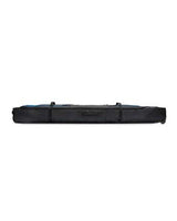 SkiShieldRoller- Black and blue ski bag on a white background