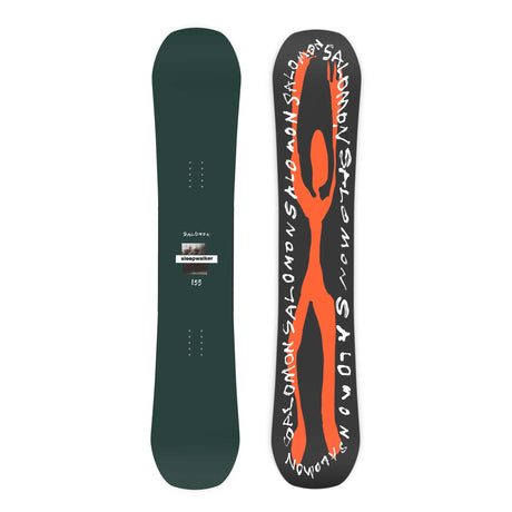 Sleepwalker- Multicolored snowboard shown on a white background