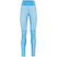 SmekkerHighWaistBaseLayerPant-Blue leggings with a checkered pattern on a white background