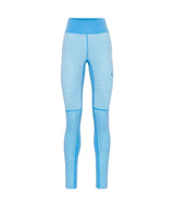 SmekkerHighWaistBaseLayerPant-Blue leggings with a checkered pattern on a white background