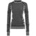 SmekkerLongSleeveBaseLayer-Black and white patterned sweater on a white background