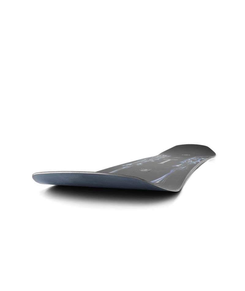 Smokescreen- Black and blue snowboard on a white background