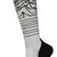 SnowboardFullCushionIguchiOTCSocks- White knee-high sock with black geometric pattern on a white background