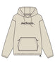 SnowproofHoodie-Beige hoodie with a brand logo on a white background